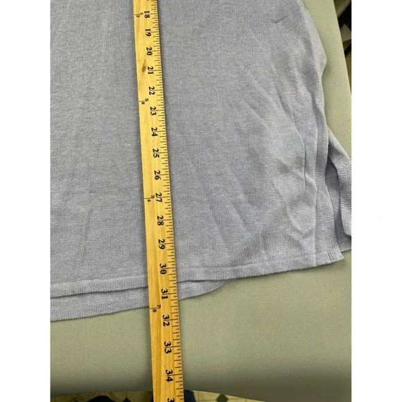 Pure Jill J.Jill Crocus Purple Linen Blend V-Neck Sweater Top 3X New 055834 - Picture 9 of 11